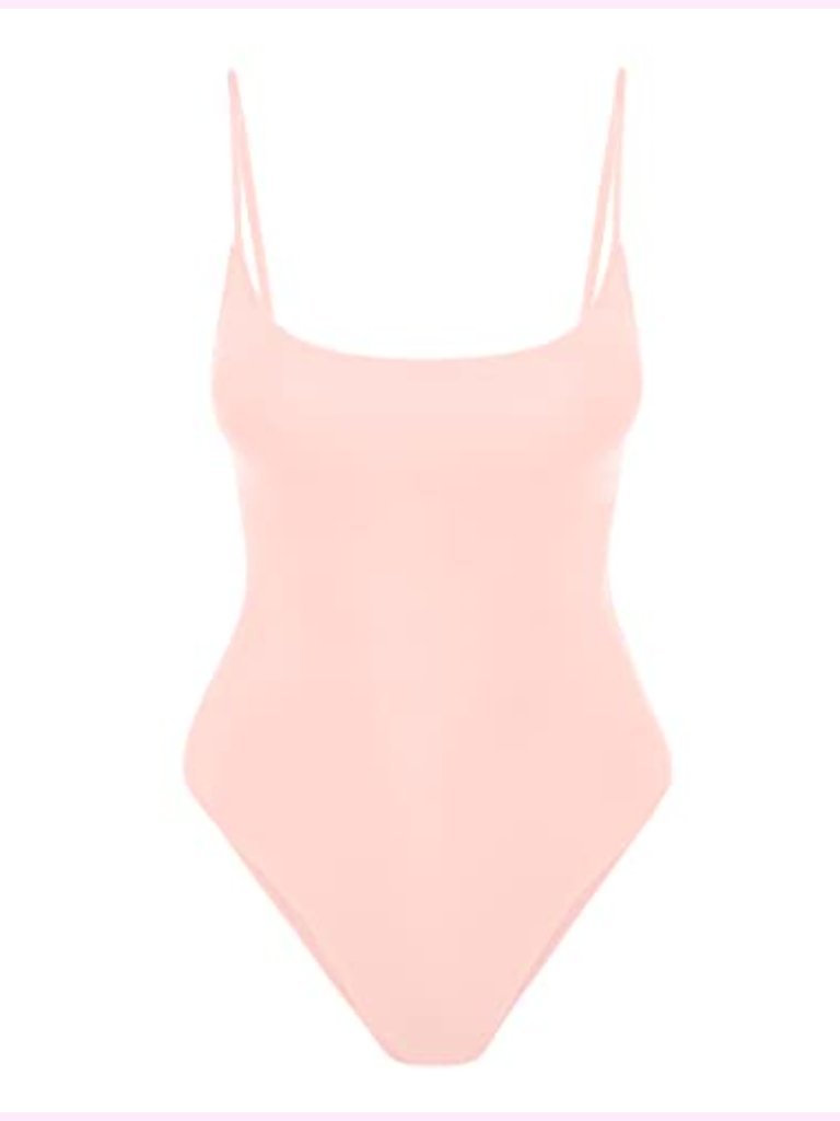 Tummy Control High Cut One Piece Swimsuit With Removable Padding